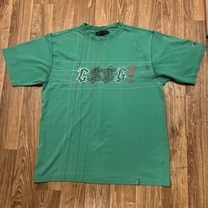 Vintage Coogi‎ Shirt Adult 2XL Green Big Logo Embroidered Y2K